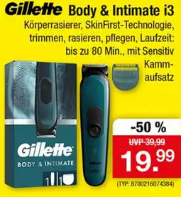 Zimmermann Gillette Body & Intimate i3 Angebot