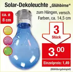 Zimmermann Solar-Dekoleuchte „Glühbirne“ Angebot