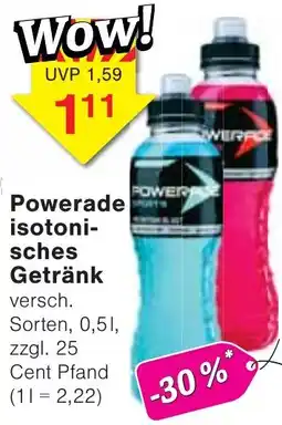 Wiglo Wunderland Powerade isotonisches Getränk Angebot
