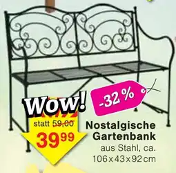 Wiglo Wunderland Nostalgische Gartenbank aus Stahl Angebot