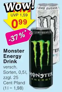 Wiglo Wunderland Monster Energy Drink Angebot