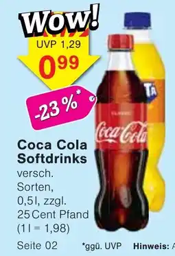 Wiglo Wunderland Coca Cola Softdrinks Angebot
