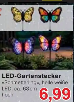 Wiglo Wunderland LED-Gartenstecker »Schmetterling«, helle weiße LED Angebot