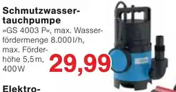 Wiglo Wunderland Schmutzwassertauchpumpe »GS 4003 P« Angebot