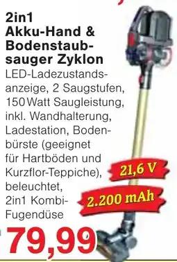 Wiglo Wunderland Akku-Hand & Bodenstaubsauger Zyklon Angebot