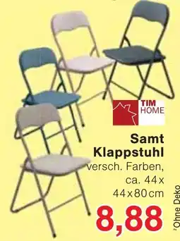 Wiglo Wunderland TIM HOME Samt Klappstuhl Angebot