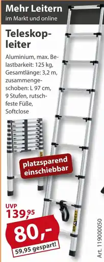 Sonderpreis Baumarkt Teleskop-leiter Angebot