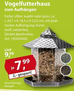 Sonderpreis Baumarkt Vogelfutterhaus zum Aufhängen Angebot