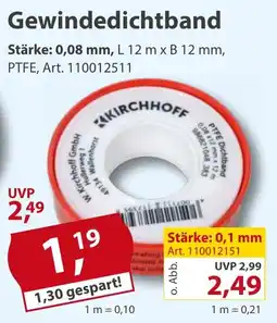 Sonderpreis Baumarkt Gewindedichtband KIRCHHOFF Angebot
