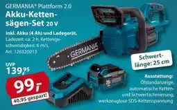 Sonderpreis Baumarkt GERMANIA Akku-Kettensägen-Set 20 V Angebot