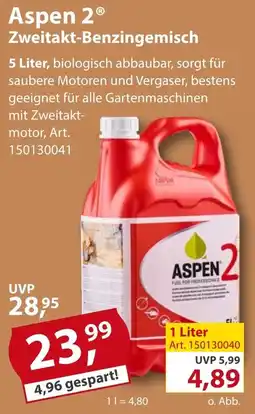 Sonderpreis Baumarkt Aspen 2 Zweitakt-Benzingemisch Angebot