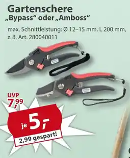 Sonderpreis Baumarkt Gartenschere "Bypass" oder "Amboss" Angebot