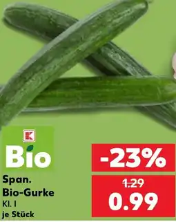 Kaufland Span. Bio-Gurke Angebot