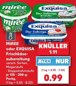 Kaufland Miree oder Exquisa Frischkäsezubereitung Angebot