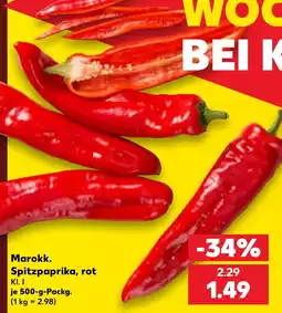 Kaufland Marokk. Spitzpaprika, rot Angebot
