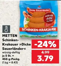 Kaufland METTEN Schinken-Krakauer »Dicke Sauerländer« Angebot
