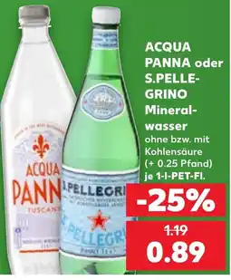 Kaufland ACQUA PANNA oder S.PELLEGRINO Mineralwasser Angebot