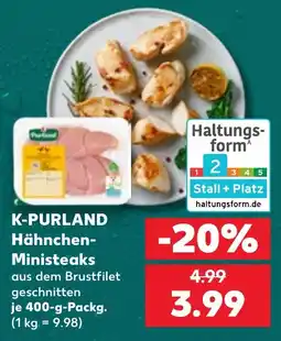Kaufland K-PURLAND Hähnchen-Ministeaks Angebot