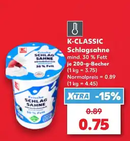 Kaufland K-CLASSIC Schlagsahne Angebot