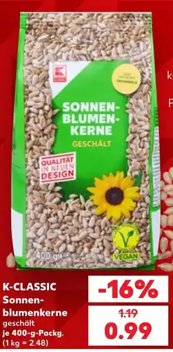 Kaufland K-CLASSIC Sonnenblumenkerne Angebot