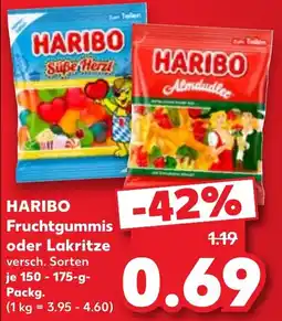 Kaufland HARIBO Fruchtgummis oder Lakritze Angebot