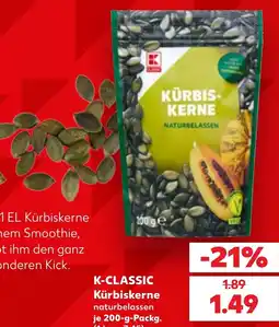 Kaufland K-CLASSIC Kürbiskerne naturbelassen Angebot