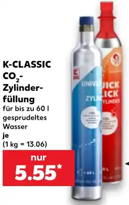 Kaufland K-CLASSIC CO2-Zylinderfüllung Angebot
