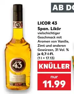 Kaufland LICOR 43 Span. Likör Angebot