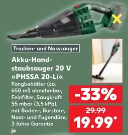 Kaufland Akku-Handstaubsauger 20 V »PHSSA 20-Li« Angebot