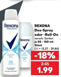 Kaufland Rexona Deo-Spray oder -Roll-On Angebot