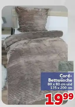 CENTERSHOP Cord-Bettwäsche Angebot