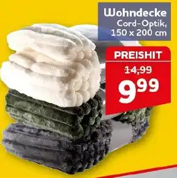 CENTERSHOP Wohndecke Cord-Optik Angebot