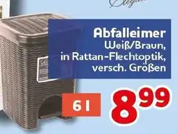 CENTERSHOP Abfalleimer Weiβ/Braun Angebot