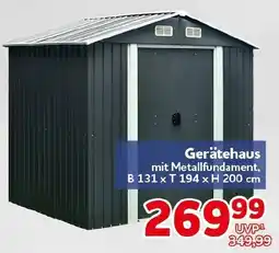 CENTERSHOP Gerätehaus mit Metallfundament Angebot
