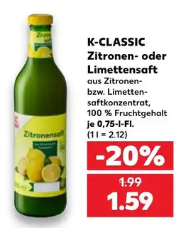 Kaufland K-CLASSIC Zitronensaft Angebot