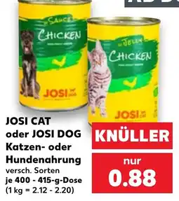 Kaufland JOSI CAT oder JOSI DOG Angebot