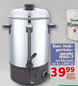 CENTERSHOP Eletr. Heiß-getränke-spender HWD-7 aus Edelstahl Angebot