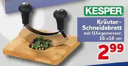 CENTERSHOP KESPER Kräuterschneidebrett mit Wiegemesser Angebot