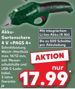 Kaufland Akku-Gartenschere 4 V »PAGS 4« Angebot