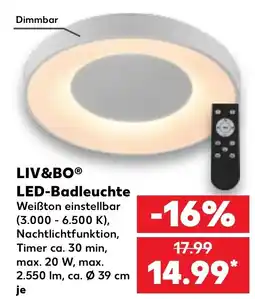 Kaufland LIV&BO® LED-Badleuchte Angebot