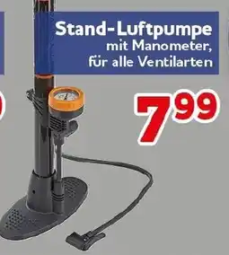 CENTERSHOP Stand-Luftpumpe mit Manometer, für alle Ventilarten Angebot