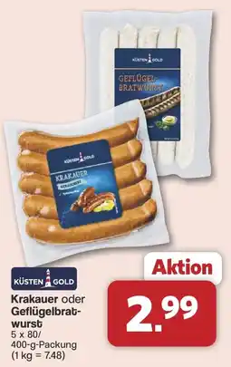 Famila Nord West Küsten Gold Krakauer oder Geflügelbratwurst Angebot