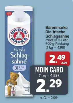 Famila Nord West Bärenmarke Frische Schlagsahne Angebot