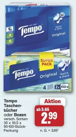 Famila Nord West Tempo Taschentücher Angebot
