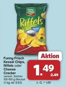 Famila Nord West Funny-Frisch Kessel Chips, Riffels oder Cheese Cracker Angebot
