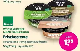Denns BioMarkt WEISSENHORNER MILCH MANUFAKTUR Frischecreme Angebot