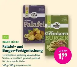 Denns BioMarkt Bauck Mühle Falafel- und Burger-Fertigmischung Angebot