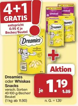 Famila Nord West Dreamies oder Whiskas Snacks Angebot