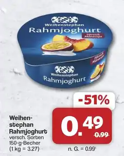Famila Nord West Weihenstephan Rahmjoghurt Angebot