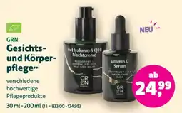 Denns BioMarkt GRN Gesichts- und Körperpflege Angebot